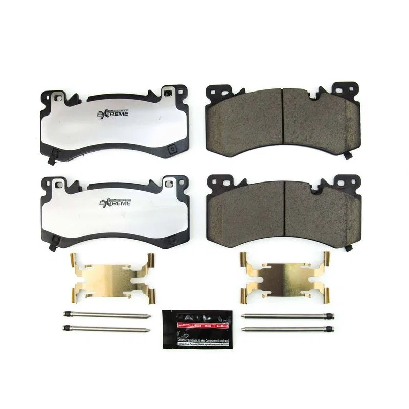 Z36-2407 – POWERSTOP Brake Pad, FMSI Number D2407 Carbon-Fiber Ceramic Brake Pads Set Of 4 With Premium Stainless Ste...